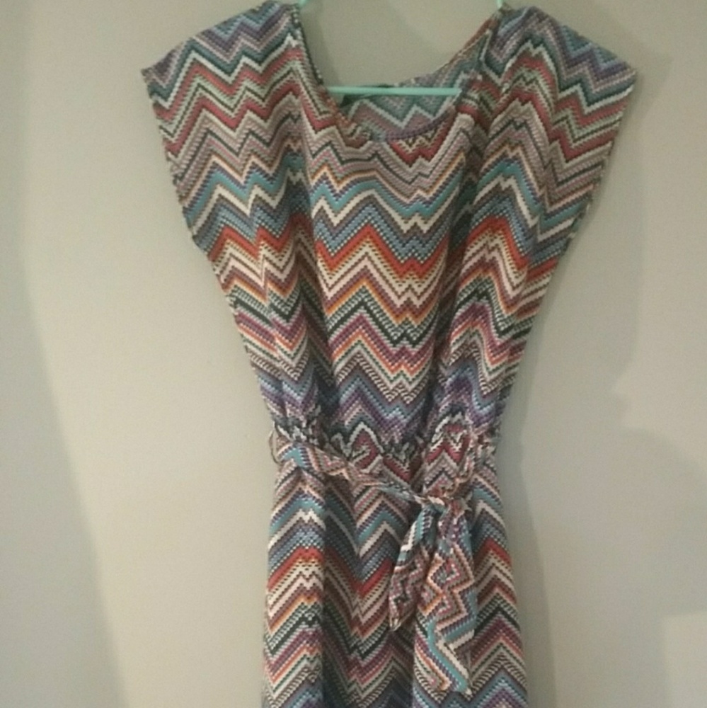 Chevron tie dress size small